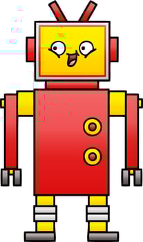 gradient shaded cartoon robot vector