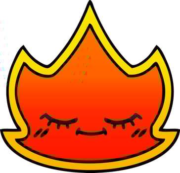 gradient shaded cartoon fire vector