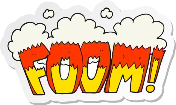 sticker of a cartoon comic book explosion vector