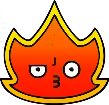 gradient shaded cartoon fire vector