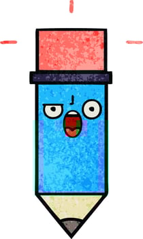 retro grunge texture cartoon pencil vector