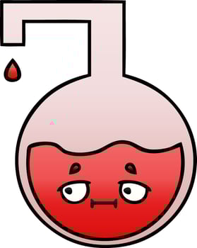 gradient shaded cartoon science experiment vector
