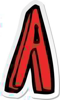 sticker of a cartoon letter vector
