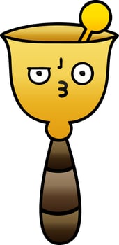 gradient shaded cartoon school bell vector