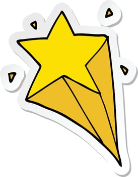 sticker of a cartoon star vector