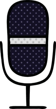 comic book style cartoon radio microphone vector