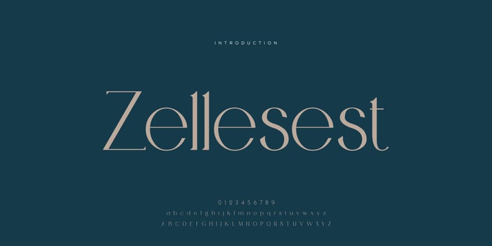 Elegant wedding font Pro Vector, Luxury Royal Abstract minimal modern font vector