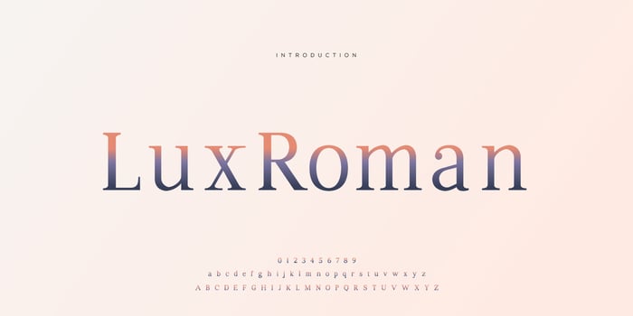 Elegant wedding font Pro Vector, Luxury Royal Abstract minimal modern font vector