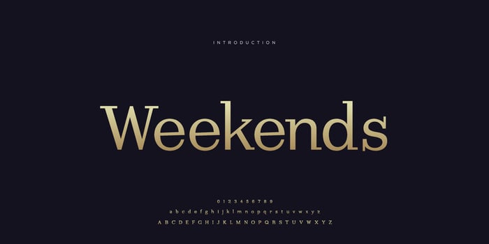 Elegant wedding font Pro Vector, Luxury Royal Abstract minimal modern font vector
