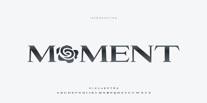 Elegant wedding font Pro Vector, Luxury Royal Abstract minimal modern font vector