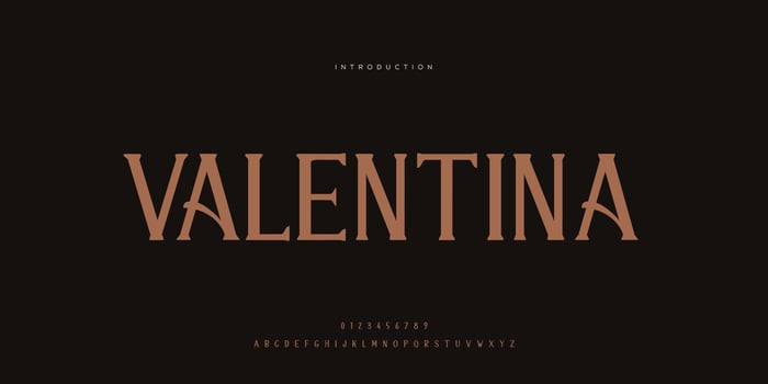 Elegant wedding font Pro Vector, Luxury Royal Abstract minimal modern font vector