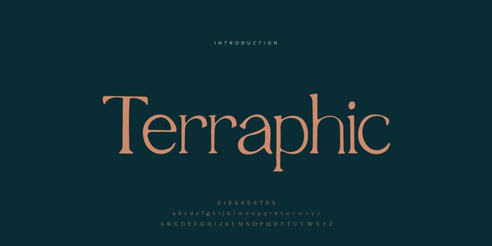 Elegant wedding font Pro Vector, Luxury Royal Abstract minimal modern font vector