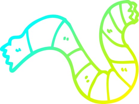 cold gradient line drawing cartoon rope vector