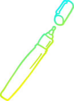 cold gradient line drawing cartoon pen vector