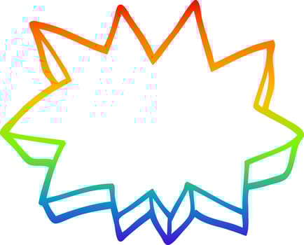 rainbow gradient line drawing decorative star element vector