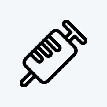 Icon Syringe. suitable for medicine symbol. line style. simple design editable. design template vector. simple illustration vector