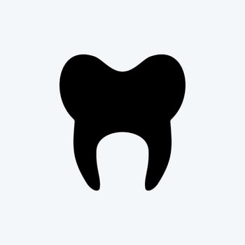 Icon Tooth. suitable for medicine symbol. glyph style. simple design editable. design template vector. simple illustration vector