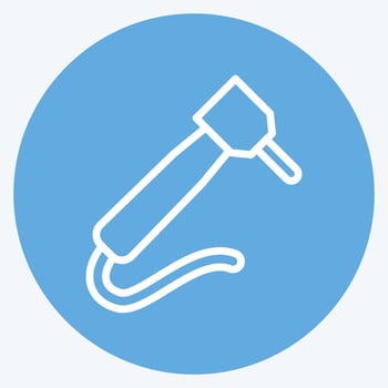 Icon Drill. suitable for medicine symbol. blue eyes style. simple design editable. design template vector. simple illustration vector