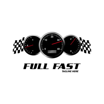 Template spedometer full fast illustration vector