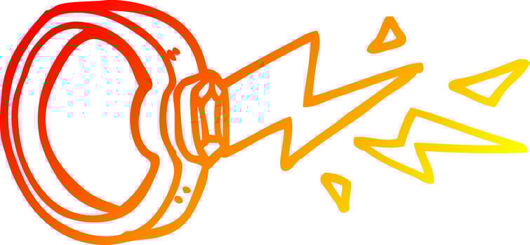 warm gradient line drawing cartoon magic ring vector