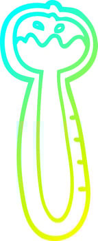 cold gradient line drawing cartoon thermometer vector
