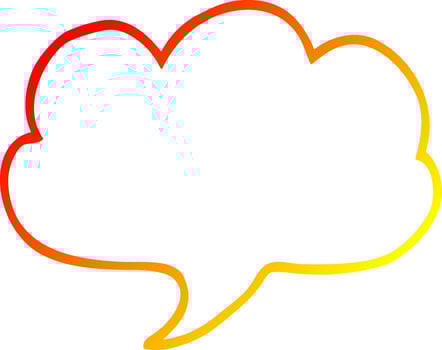 warm gradient line drawing cartoon expression bubble vector