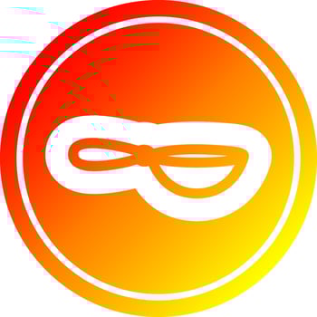 cooking wok circular in hot gradient spectrum vector