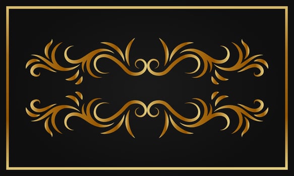 decorative vector border gold decoration 05