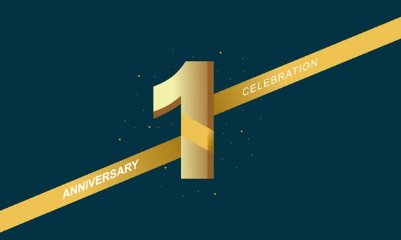Anniversary fireworks and celebration background. Birthday or wedding party event decoration vector