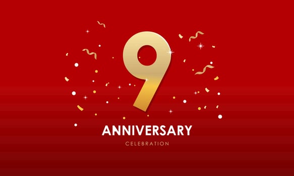 Anniversary fireworks and celebration background. Birthday or wedding party event decoration vector