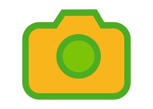 digital camera shape vector, icon or symbol design vector