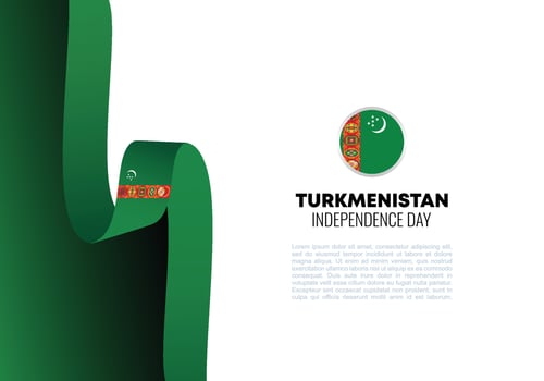 Turkmenistan Independence day national celebration on September 27. vector