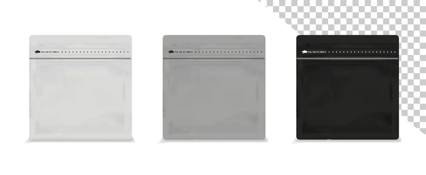 Blank coffee bag vector. Bag for coffee bean. Coffee drip package. vector
