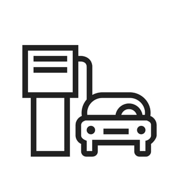 Petrol Gas Pump Line Icon vector