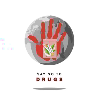 Say no to drugs vector illustration