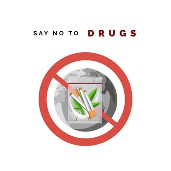 Say no to drugs vector illustration