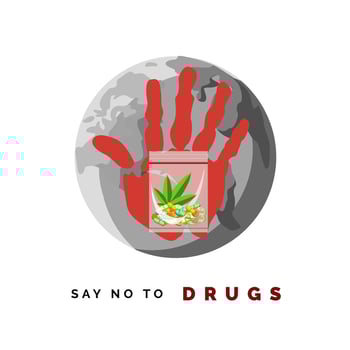 Say no to drugs vector illustration