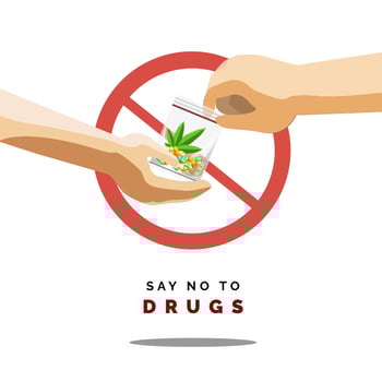 Say no to drugs vector illustration