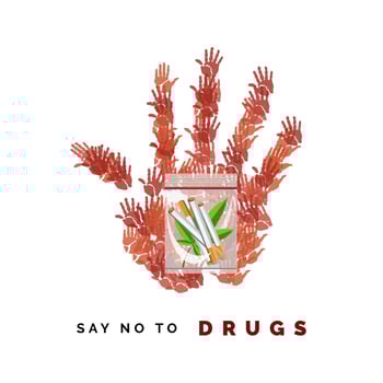 Say no to drugs vector illustration