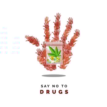 Say no to drugs vector illustration