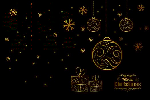 Black Merry Christmas web template Vector design.