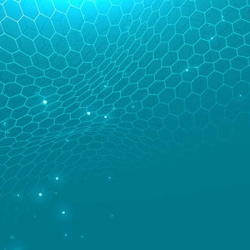 Illustration vector abstract wave motion pattern and dynamic mesh line on dark blue background. Modern futuristic design for background or wallpaper. Digital cyberspace, high tech, technology concept