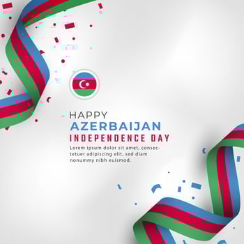 Happy Azerbaijan Independence Day Celebration Vector Design Illustration. Template for Poster, Banner, Advertising, Greeting Card or Print Design Element
