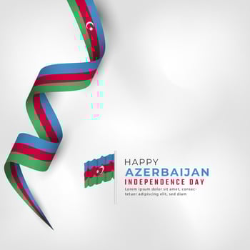 Happy Azerbaijan Independence Day Celebration Vector Design Illustration. Template for Poster, Banner, Advertising, Greeting Card or Print Design Element