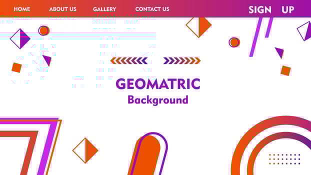 Landing page modern background Digital marketing cover and web banner template vector