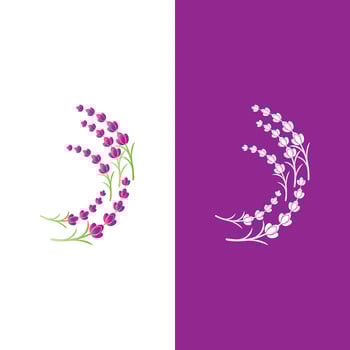 Fresh Lavender flower logo vector