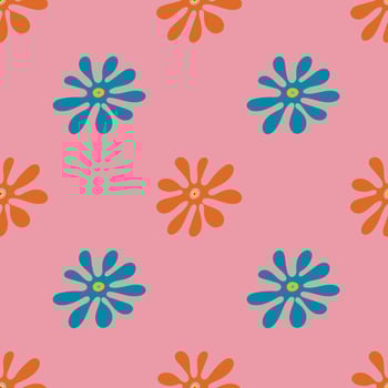 Psychedelic seamless patterns in retro 70s style, groovy hippie backgrounds. Teenage cartoon funky print with abstract bright colors in the hippie style. vector