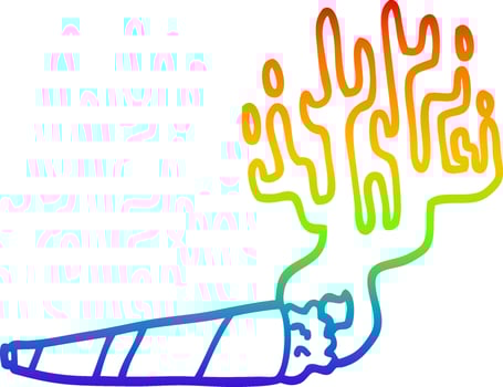 rainbow gradient line drawing cartoon medical pot vector