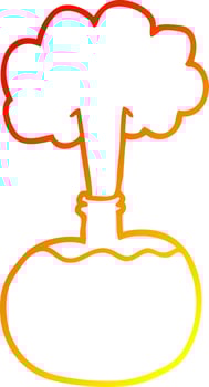 warm gradient line drawing cartoon experiment potions vector
