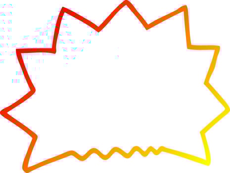 warm gradient line drawing cartoon big  bang explosion vector